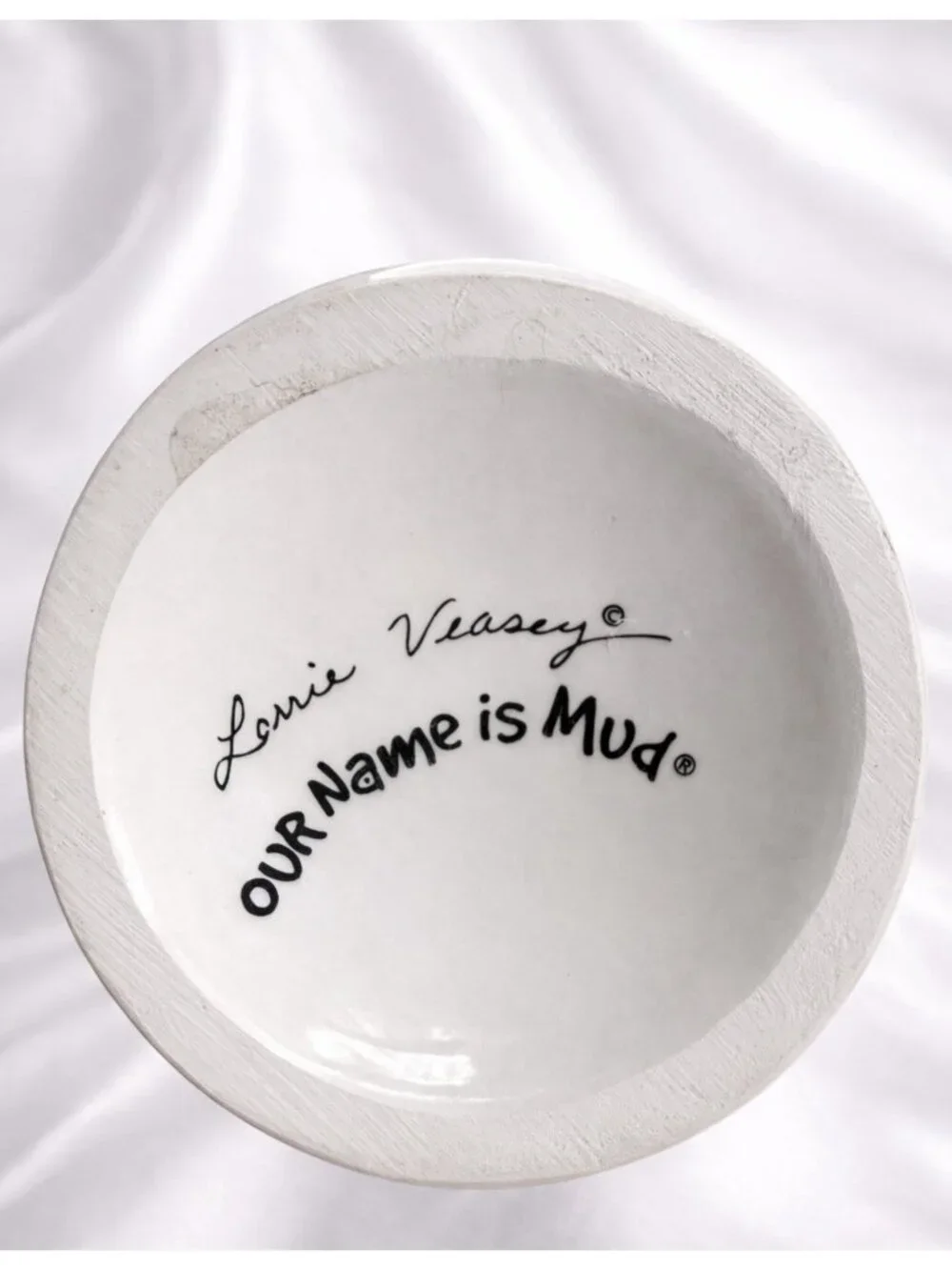 Laurie Veasey “Happy Whatever” Wine Goblet Mud Pie Humor Cup 7.5” Blue Black - Picture 5 of 5